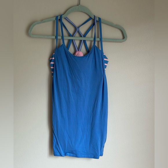 IVIVVA By Lululemon Tank Top Bundle Girls Size 14 Sleeveless Racerback Pink Blue - Picture 10 of 13